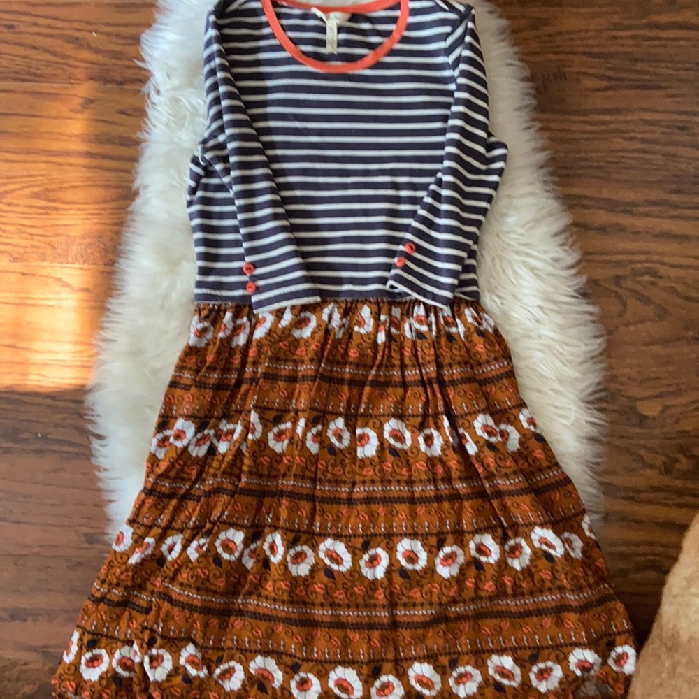S Matilda Jane momma dress floral stripe